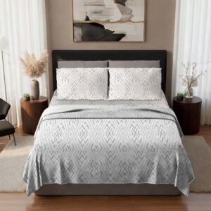 Arctic Lines-Luxury 6-Piece Microfiber Printed Bed Sheet Set